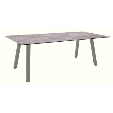 Stern Tisch 180x100 cm Vierkantrohr Aluminium