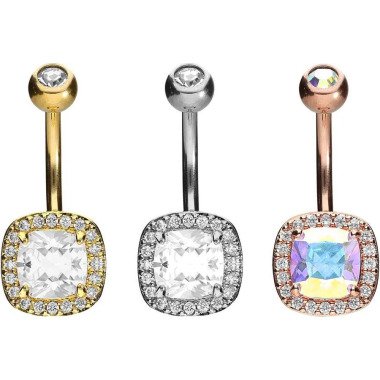 Barbell Piercing aus Kristall & Piercinginspiration Großer Kristall Juwelen