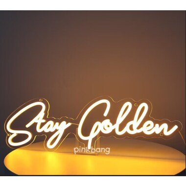 Bleiben Sie Golden Led Neon Schild-strahlen