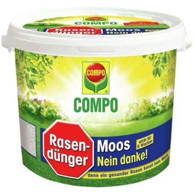COMPO Rasendünger & Moosvernichter, 4 kg, für 160 m², schützt vor Moos - beige