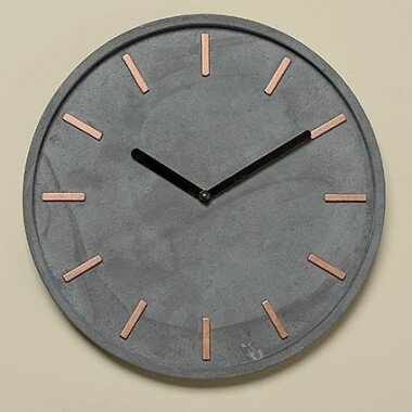 Hochwertige Betonnuhr  Wanduhr grau moderne Designer Uhr 28 cm