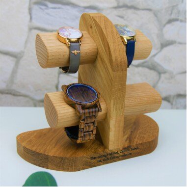 Holzuhr aus Holz & Uhrenständer Holz Grandioses Design Für 4 Uhren/Uhrenstand/Uhrenstand