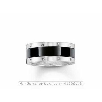 Keramik-Ring in Silber & Thomas Sabo TR1994-454-11-64 Ring Silber Keramik