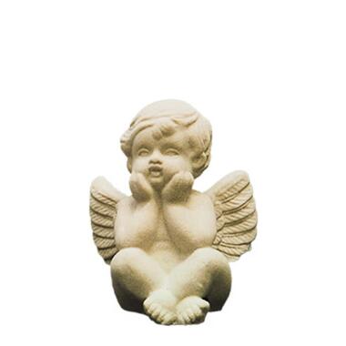 Kleine Engelfigur aus Steinguss zur Deko kaufen Träumer / Sand