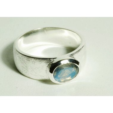 Labradorit Ring Silber Oval