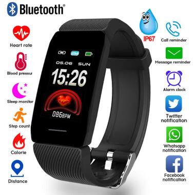 Q1 Bluetooth Smart Watch Männer Frauen Sport Smartwatch Wetteranzeige Blutdruck 
