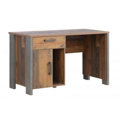 Schreibtisch CLIF von Forte Old-Wood Vintage / Beton