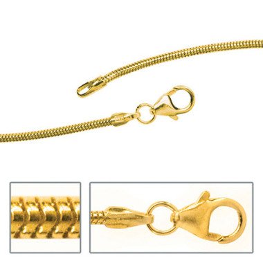SIGO Schlangenkette 585 Gelbgold 1,4 mm 60 cm Gold Kette Halskette Goldkette