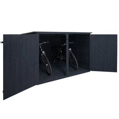 2er-Fahrradgarage MCW-H60, Fahrradbox Geräteschuppen Gerätehaus, abschließbar