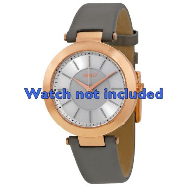 DKNY Lederband für Uhren & Uhrenarmband DKNY NY2296 Leder Grau 10mm