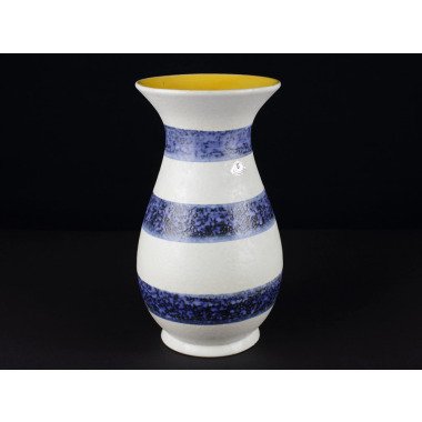 Große Blaue Vintage Keramik Vase Von Ü-Keramik