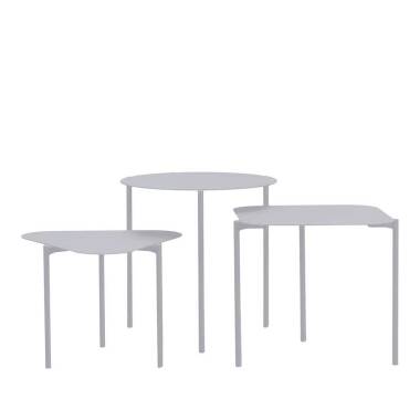 Metall Dreisatz Tische in Grau Dreifußgestell (dreiteilig)