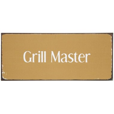 Metallschild Grill Master, 30,5x13 cm