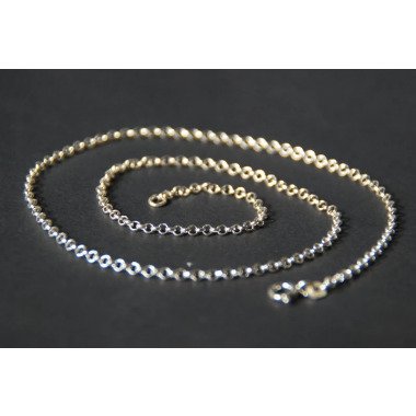 Silberkette/2, 2mm/925 Sterling Silber, Gliederkette, Erbskette, Silberkette