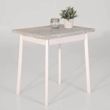 Tisch in Beton Grau und Weiß ausziehbar