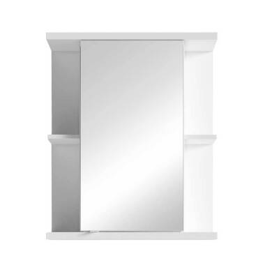 Badschrank mit Spiegeltür in Weiß 70 cm hoch