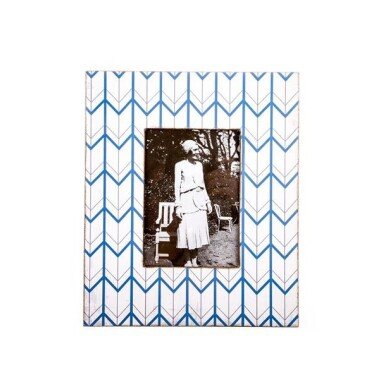Bilderrahmen Vintage 13 x 18 cm, Blau Weiß