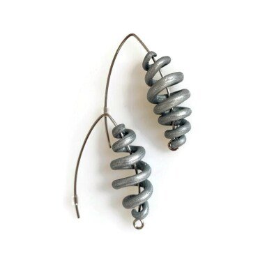 Kunststoffschmuck aus Metall & Polymer Clay Ohrringe, Besonderes Geschenk