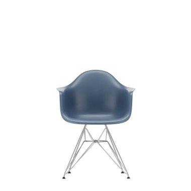 Kunststoffstuhl & Vitra DAR mit Vollpolster Gestell glanzchrom Sitzschale