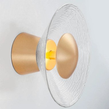 LED Wandleuchte Esil in Gold und Transparent