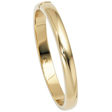SIGO Armreif Armband oval 925 Silber gold vergoldet Kastenschloss