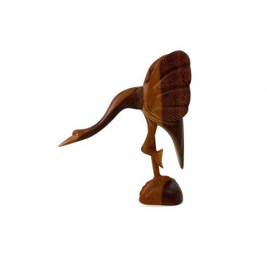 Skurrile Tierfigur Elefantenvogel Ungewöhnliche Holzarbeit Handgefertigt Skulp