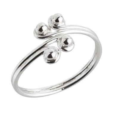 Zehenring aus Metall & Zehenring Zehring Kugel 925 Silber Fuss Schmuck Ring
