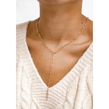 Edelstahlkette in Gold & Großgliedrige Kette Y Gold | Frauen Halskette
