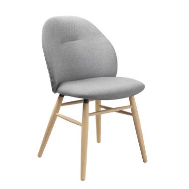 Esszimmerstuhl aus Eiche & Stuhl Esszimmer im Skandi Design Webstoff und