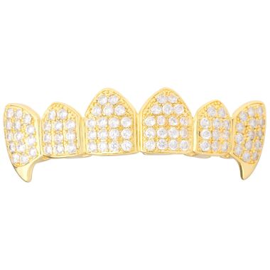 Grillz Gold One size fits all VAMPIRE ZIRKONIA Top