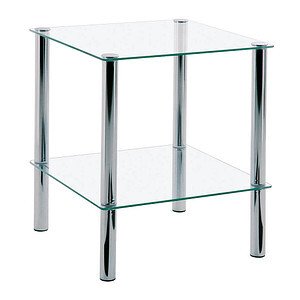 HAKU Möbel Beistelltisch Glas transparent 39,0 x 39,0 x 47,0 cm