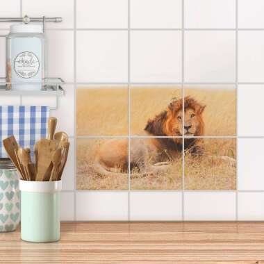 Klebefliesen für Küche & Bad Design: Lion King 15x15 cm