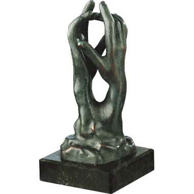 Auguste Rodin: Skulptur 'Die Kathedrale' (Étude pour le secret'), Kunstbronze