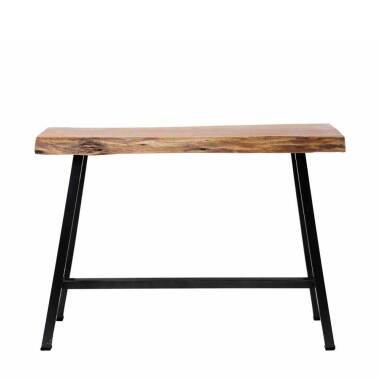 Baumscheiben Tisch & Küchenbartisch aus Akazie Massivholz Stahl