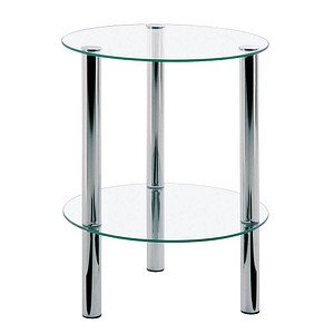 HAKU Möbel Beistelltisch Glas transparent 35,0 x 35,0 x 47,0 cm