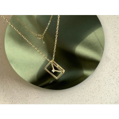 Love Letter 925Silver 18K Vergoldete Kette Halskette| Elegante Charm Halsketten