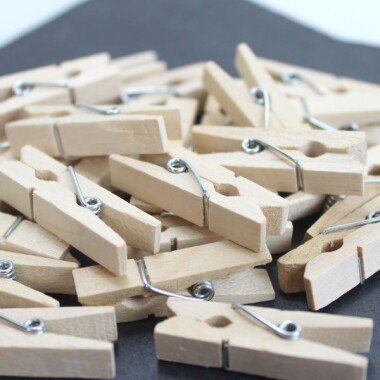 Mini Holzwäscheklammern 200+ Stück für DIY
