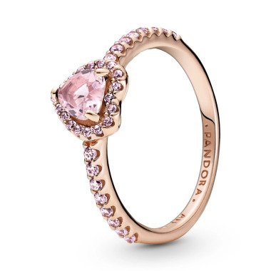 Pandora 188421C04 Damen-Ring Erhabenes Herz Rosé