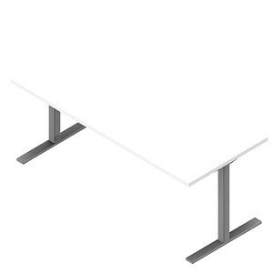 Quadrifoglio Schreibtisch weiß rechteckig