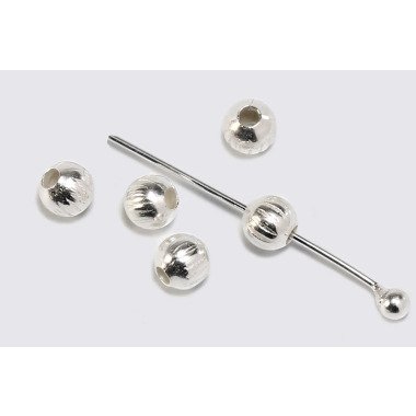 Schmuck Bastelset mit Perlen & Perlen aus 925 Silber, Ø 3 mm, mit Verzierung
