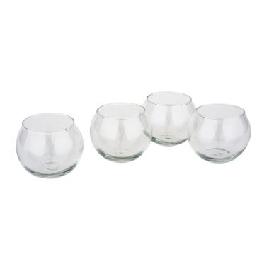 VBS Teelichtglas Bowl, Ø 6,7 cm, 4 Stück