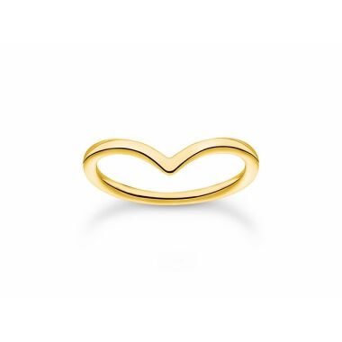 Vergoldeter Ring aus Gelbgold & Thomas Sabo Ring TR2393-413-39-58 Sterling
