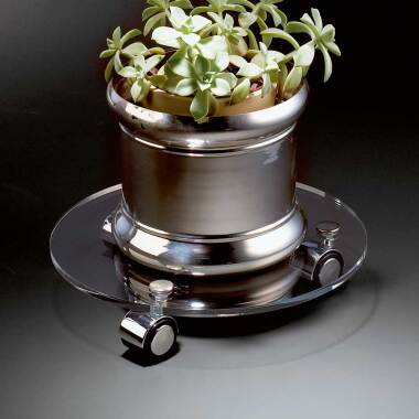 Blumentisch & Rollenablage aus Acrylglas rund