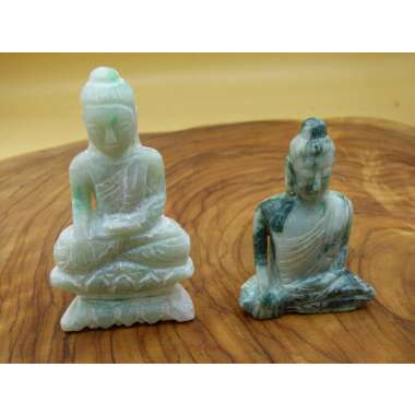 Buddha ~ Jade | Burma Mönch Meditation Figur Magisch Edelstein & Deko