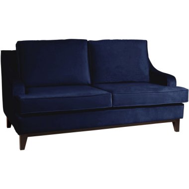 Fink Living STUART Velvet 2-Sitzer Sofa dunkelblau