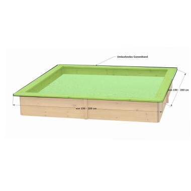 Grasekamp Abdeckung für Sandkasten grün Kunststoff B/H/L: ca. 20x4x20 cm