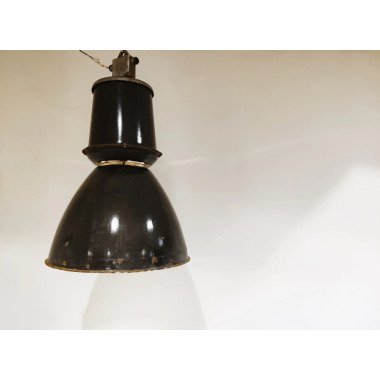 Große Industrielle Emaillelampen, 1950Er