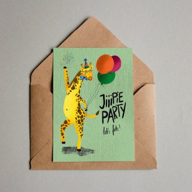 Postkarte Geburtstagskarte Happy Birthday Giraffe