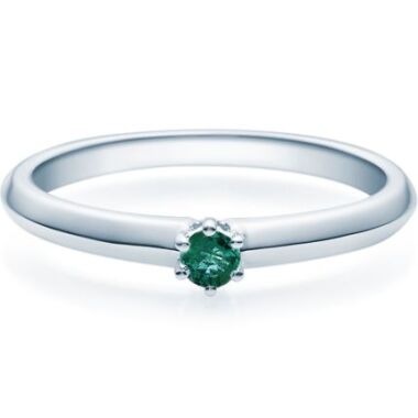 Silber-Verlobungsring aus Metall & Verlobungsring 9918003 aus 925er Silber mit 0,10 ct Smaragd