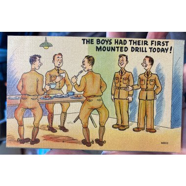 Silly Wwii Militär Leinen Postkarte Die Jungs